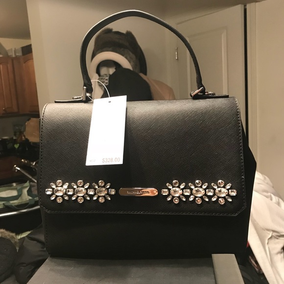 MICHAEL Michael Kors Handbags - Sold!Michael Kors Calli Black Jewel Medium Satchel